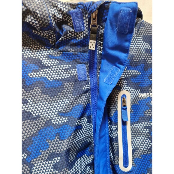 Swiss Tech Boys XXL (18) Blue Jacket Plush Hood Zip Camo Warm Water Resistant - Picture 14 of 16